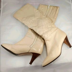 Vaneli Ivory/Cream Knee High Boots